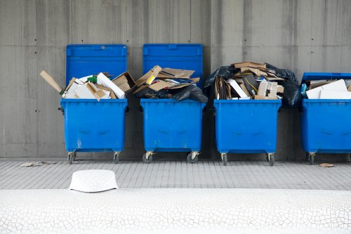 Commercial waste being collected from a local business